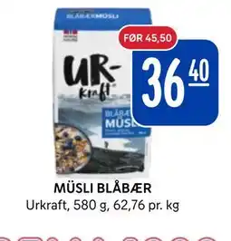 Rema 1000 MÜSLI BLÅBÆR tilbud