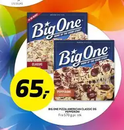 Bunnpris BIG ONE PIZZA AMERICAN CLASSIC OG PEPPERONI tilbud