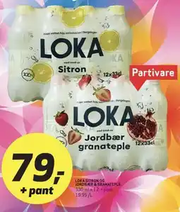 Bunnpris LOKA SITRON OG JORDBÆR & GRANATEPLE tilbud