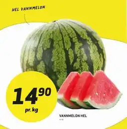 Bunnpris VANNMELON HEL tilbud