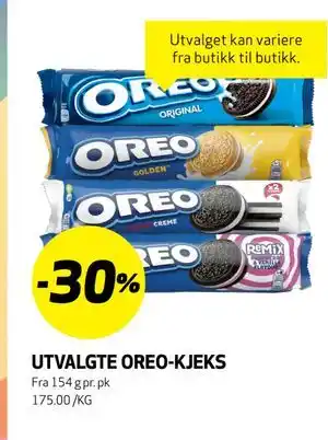 Bunnpris UTVALGTE OREO-KJEKS tilbud