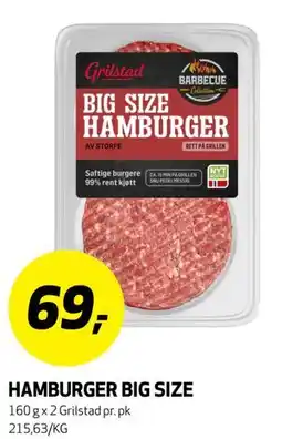 Bunnpris HAMBURGER BIG SIZE tilbud