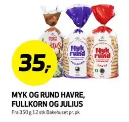 Bunnpris MYK OG RUND HAVRE, FULLKORN OG JULIUS tilbud