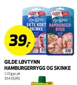 Bunnpris GILDE LØVTYNN HAMBURGERRYGG OG SKINKE tilbud
