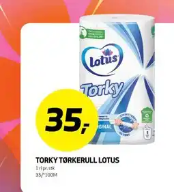 Bunnpris TORKY TØRKERULL LOTUS tilbud