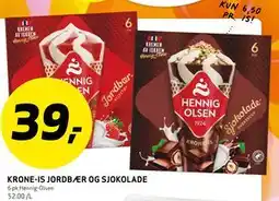 Bunnpris KRONE-IS JORDBÆR OG SJOKOLADE tilbud