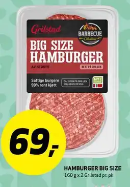 Bunnpris HAMBURGER BIG SIZE tilbud