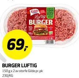 Bunnpris BURGER LUFTIG tilbud