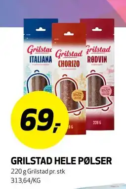 Bunnpris GRILSTAD HELE PØLSER tilbud