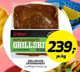 Bunnpris GRILLSKIVER URTEMARINERT tilbud