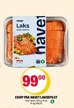 Coop Extra Coop fra havet laksefilet tilbud