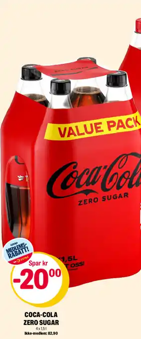 Coop Extra Coca-Cola zero sugar tilbud