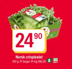 Coop Extra Norsk crispisalat tilbud