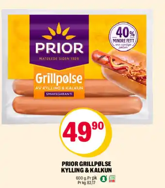 Coop Extra Prior grillpølse kylling & kalkun tilbud