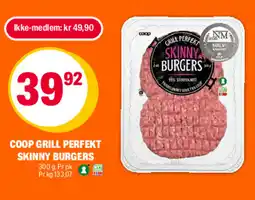 Coop Extra Coop grill perfekt skinny burgers tilbud