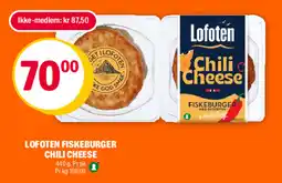 Coop Extra Lofoten fiskeburger chili cheese tilbud
