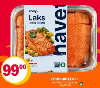 Coop Extra Coop laksefilet tilbud
