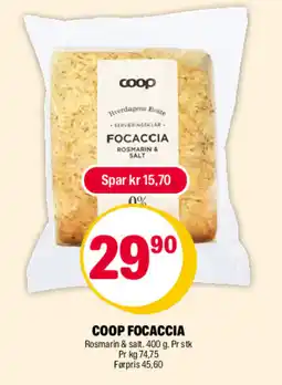 Coop Extra Coop focaccia tilbud