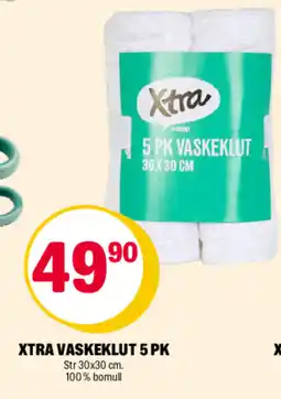 Coop Extra Xtra vaskeklut 5 pk tilbud