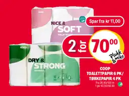 Coop Extra Coop toalettpapir 6 pk/ tørkepapir 4 pk tilbud