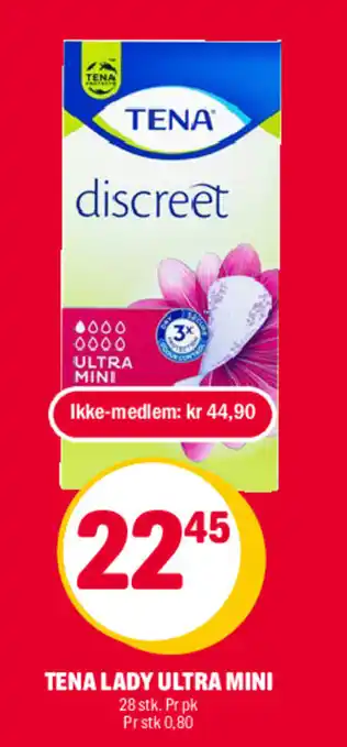 Coop Extra Tena Lady ultra mini tilbud