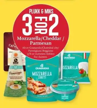 CC Mat Mozzarella/Cheddar / Parmesan tilbud
