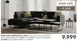 Skeidar PORTLAND HJØRNESOFA tilbud