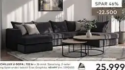 Skeidar CHILLUX U-SOFA tilbud