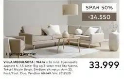 Skeidar VILLA MODULSOFA tilbud