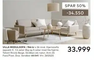 Skeidar VILLA MODULSOFA tilbud