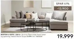 Skeidar BOSTON U-SOFA tilbud