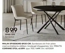 Skeidar CORINNE STOL tilbud