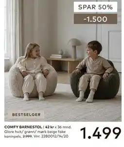 Skeidar COMFY BARNESTOL tilbud