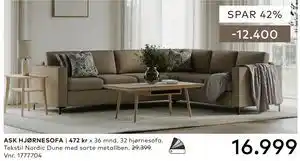 Skeidar ASK HJØRNESOFA tilbud
