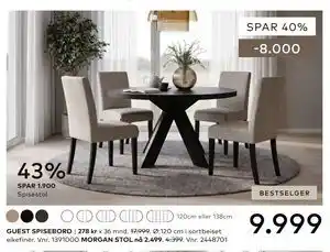 Skeidar GUEST SPISEBORD tilbud