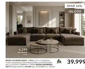 Skeidar ROSSI LUX MODULSOFA tilbud