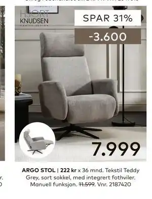 Skeidar ARGO STOL tilbud