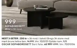 Skeidar OSCAR SOFABORDSETT tilbud