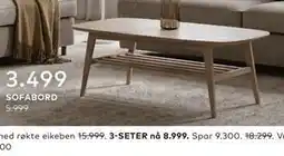 Skeidar WOODSTOCK SOFABORD tilbud