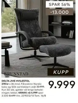 Skeidar DELTA JIVE HVILESTOL tilbud