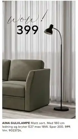 Skeidar AINA GULVLAMPE tilbud