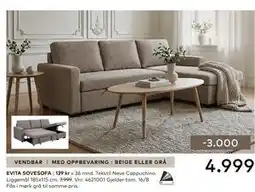 Skeidar EVITA SOVESOFA tilbud