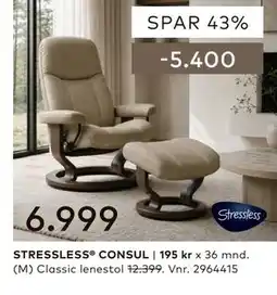 Skeidar STRESSLESS CONSUL tilbud