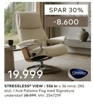 Skeidar STRESSLESS VIEW tilbud