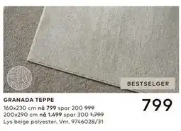 Skeidar GRANADA TEPPE tilbud