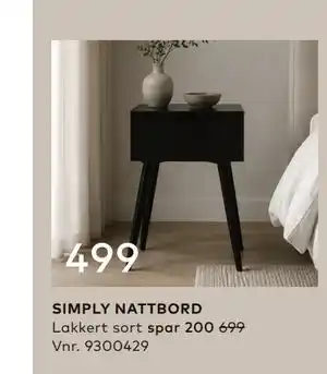Skeidar SIMPLY NATTBORD tilbud