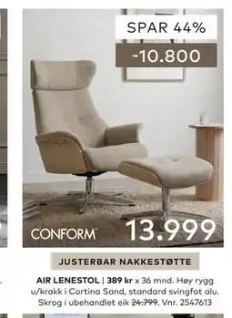 Skeidar AIR LENESTOL tilbud