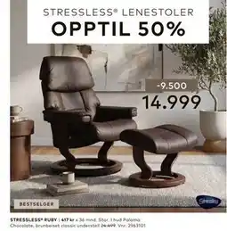 Skeidar STRESSLESS RUBY tilbud