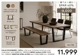 Skeidar CALIA SPISEBORD tilbud