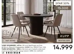 Skeidar VISBY SPISEBORD tilbud